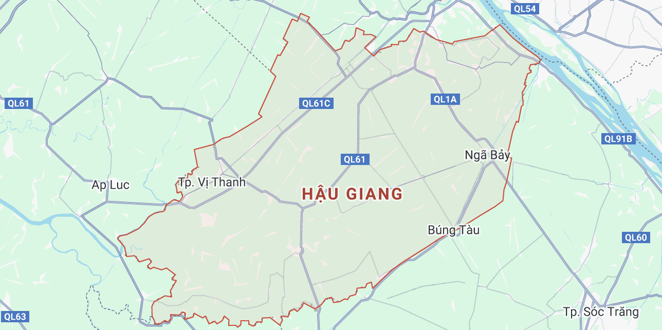 Vị Trí Địa Lý tỉnh Hậu Giang
